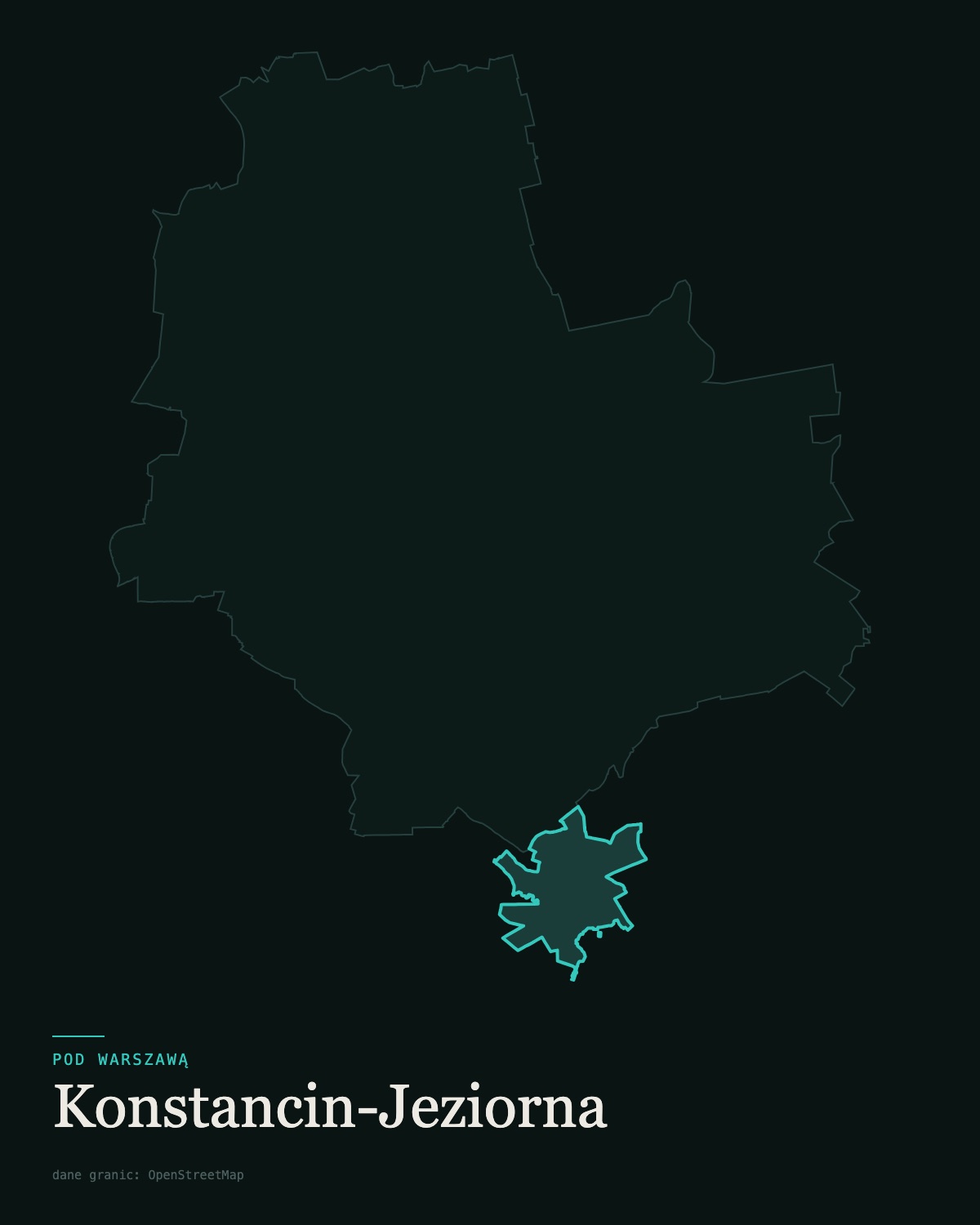 Mapa dzielnicy na tle Warszawy