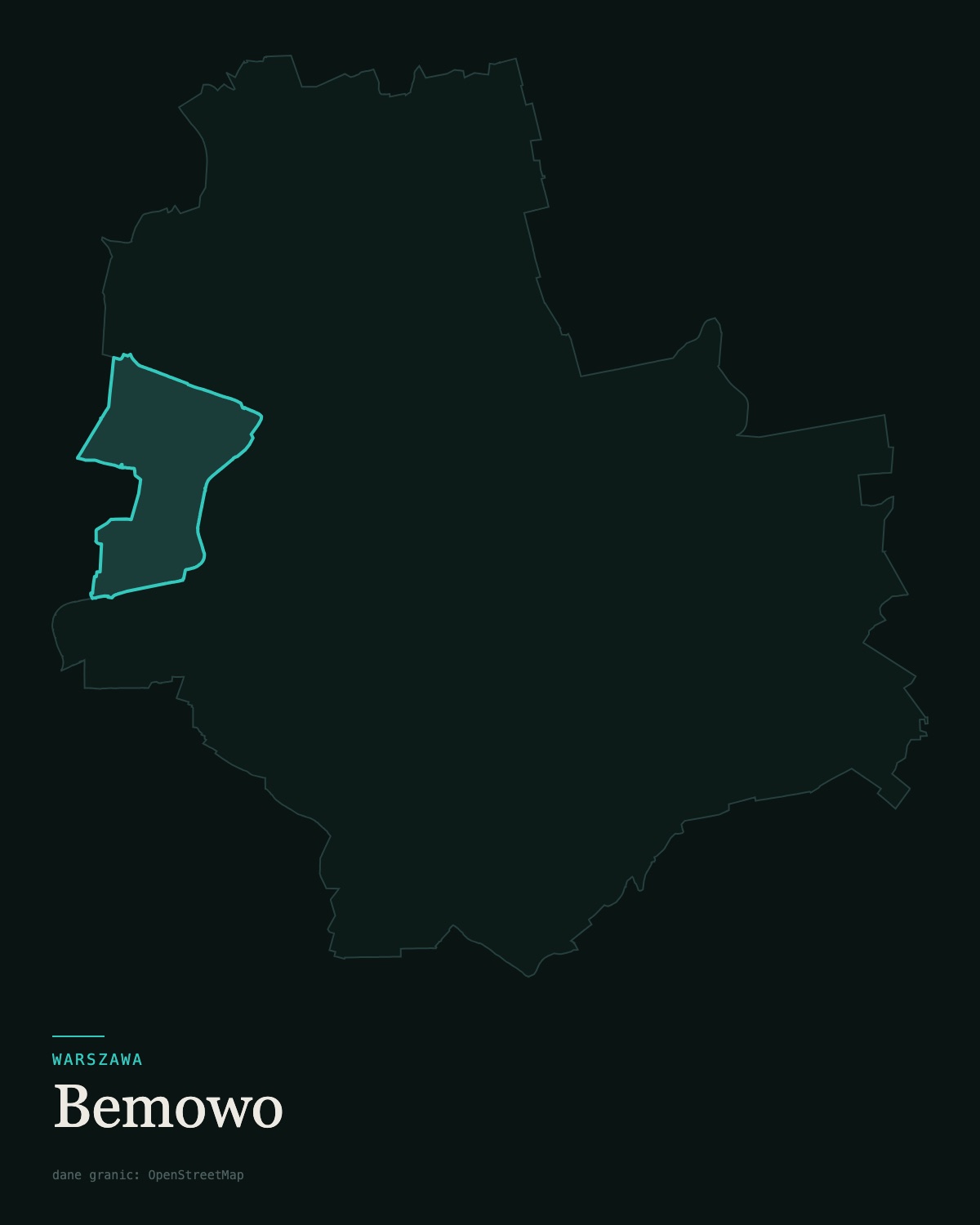 Mapa dzielnicy na tle Warszawy