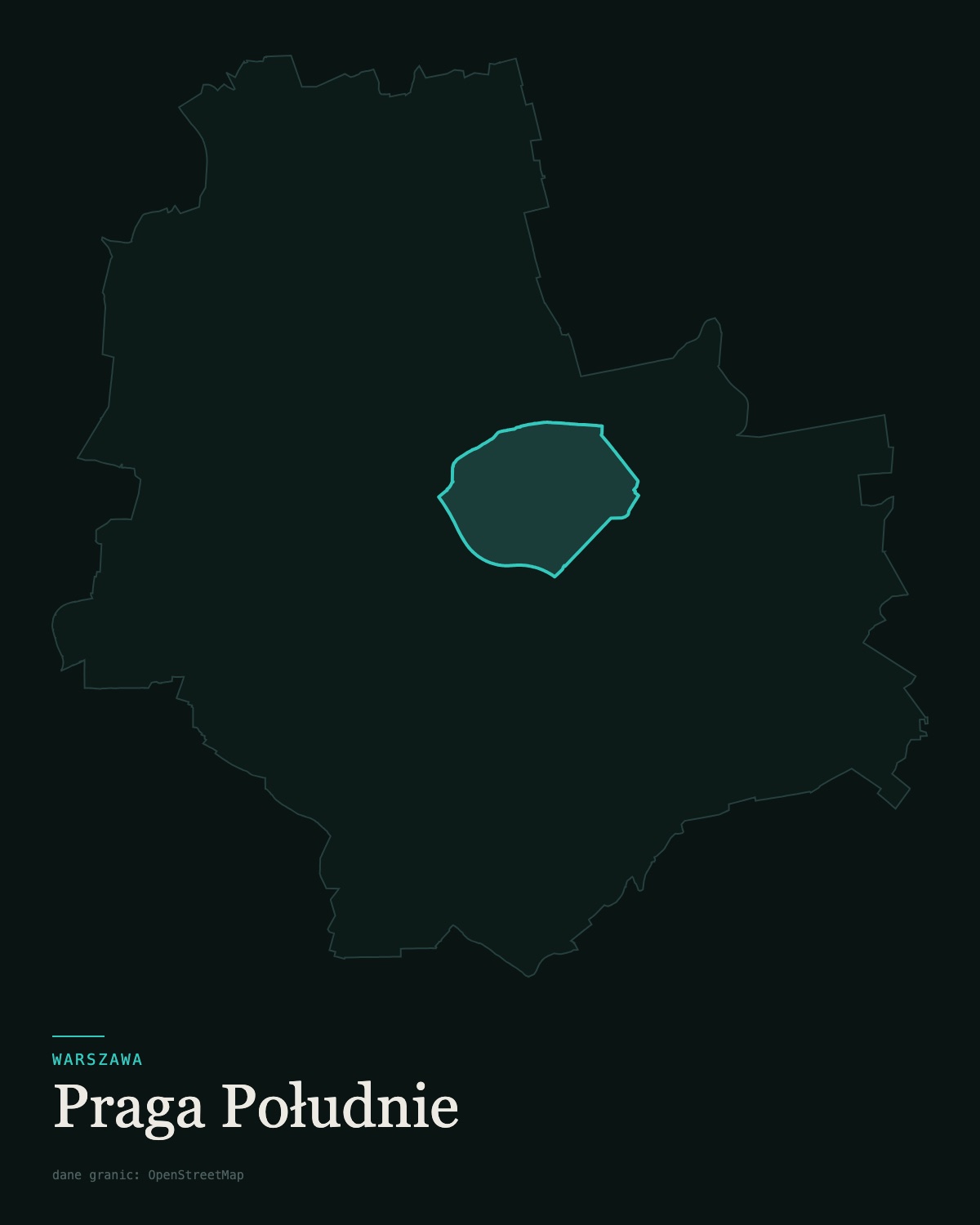 Mapa dzielnicy na tle Warszawy