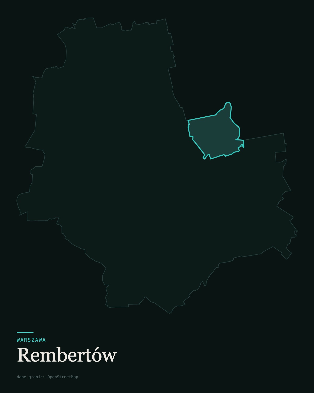 Mapa dzielnicy na tle Warszawy