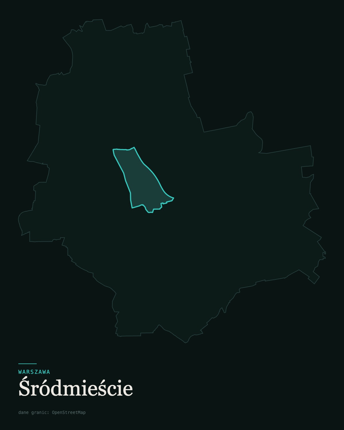 Mapa dzielnicy na tle Warszawy