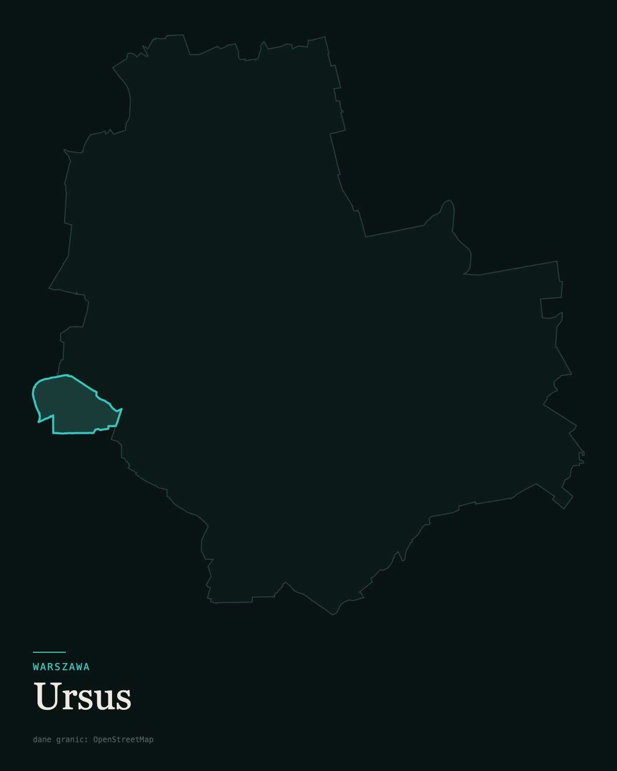 Mapa dzielnicy na tle Warszawy
