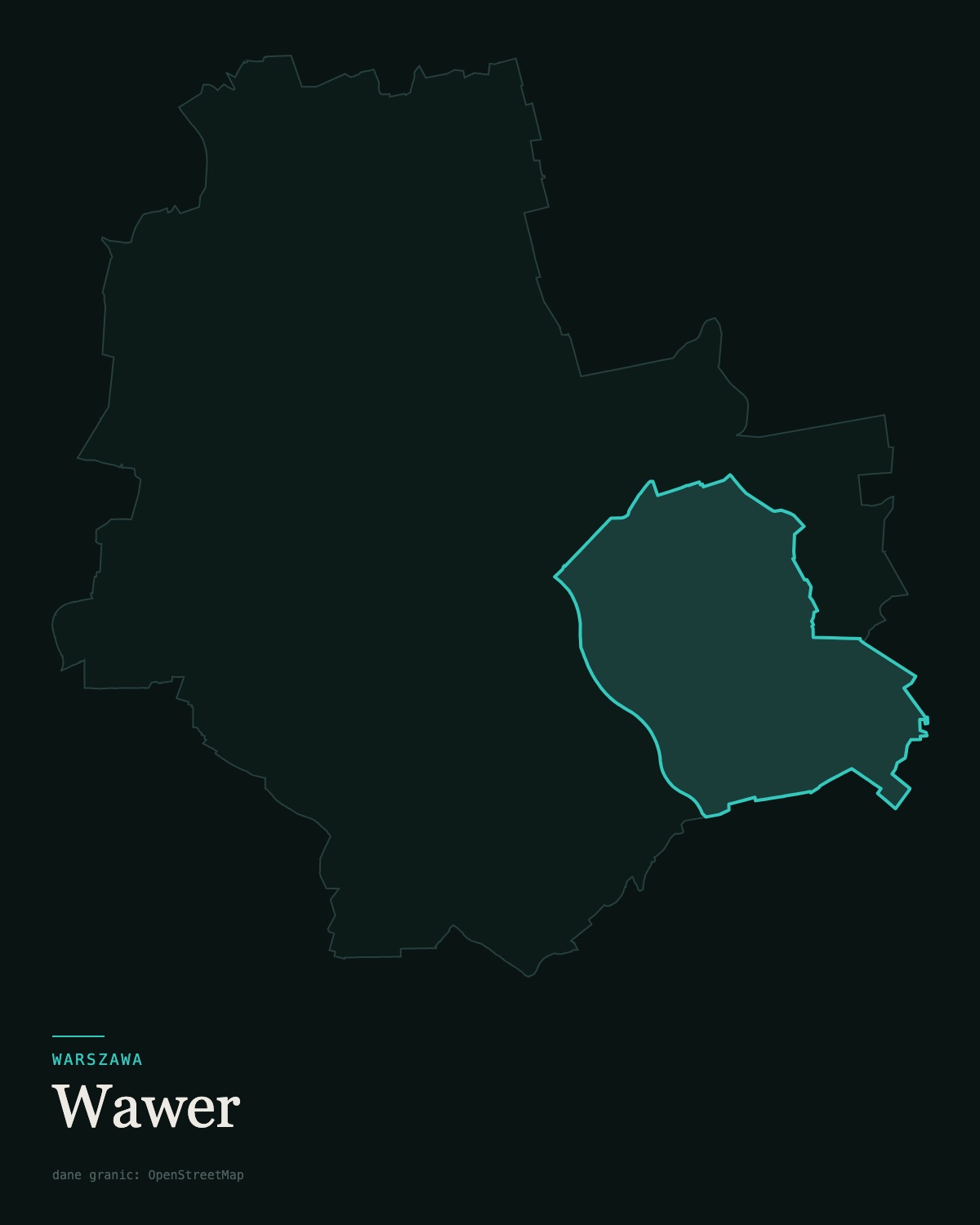 Mapa dzielnicy na tle Warszawy
