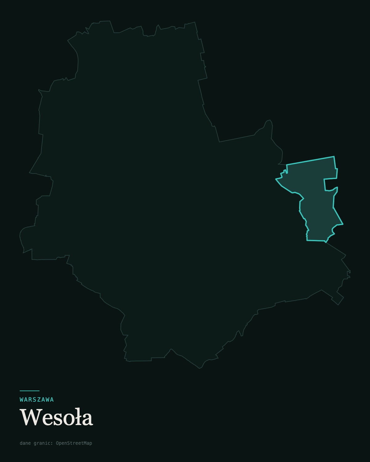 Mapa dzielnicy na tle Warszawy