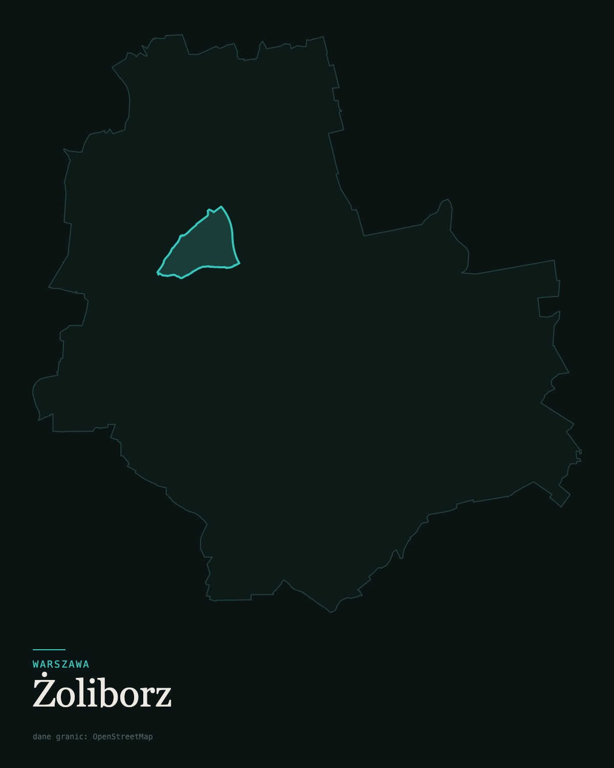 Mapa dzielnicy na tle Warszawy